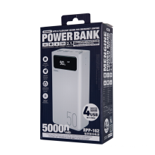 Remax Join Us RPP-162 Smart Power Bank 50000 With strong light 4 Usb Outdoor Digital display High Capacity Powerbank 50000Mah